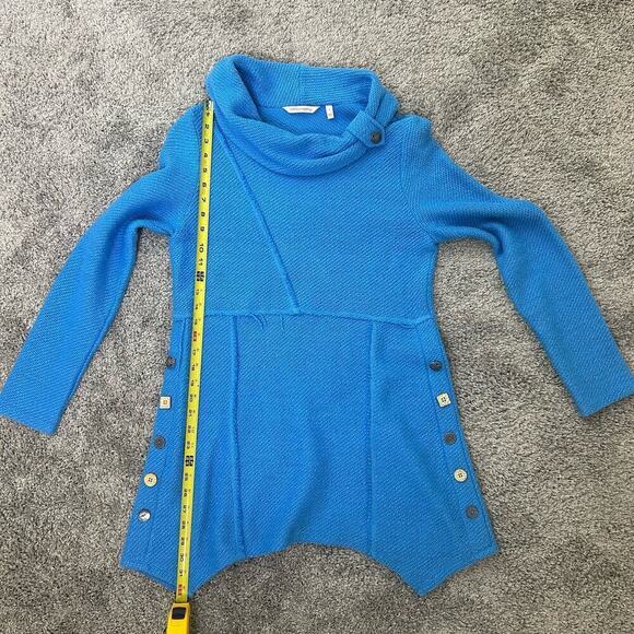 Soft Surroundings Vibrant Blue Tunic Size Small Cowl Neck - Picture 14 of 14